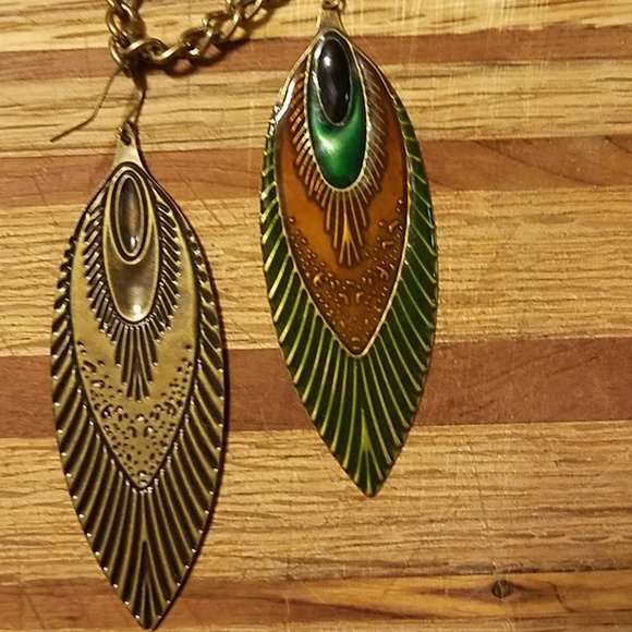 Peacock Earrings - Picture 3 of 3